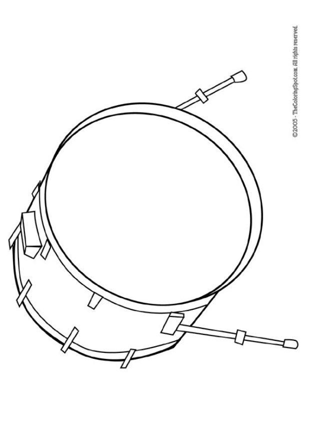 Coloring page bass drum