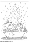 Coloring page bath fun