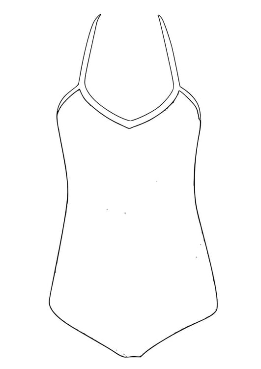 Coloring page bathing suit