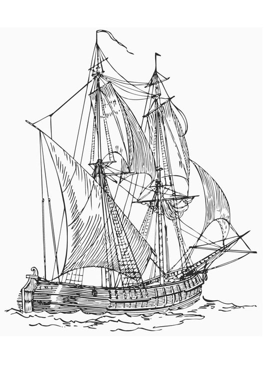 Coloring page Battleship - Billander