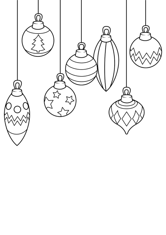 Coloring page baubles