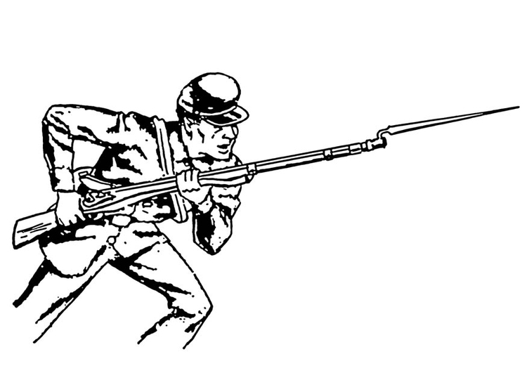 Coloring page bayonet