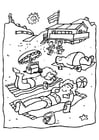 Coloring pages beach fun 2