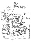 Coloring pages beach holiday