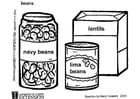 Coloring pages beans