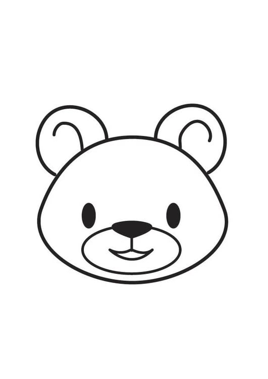 Coloring page bear head
