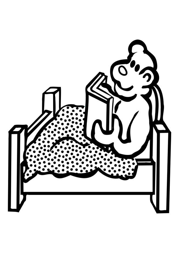 Coloring page bear - rest