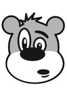 Coloring page bear's head