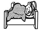 Coloring pages bear - sleep