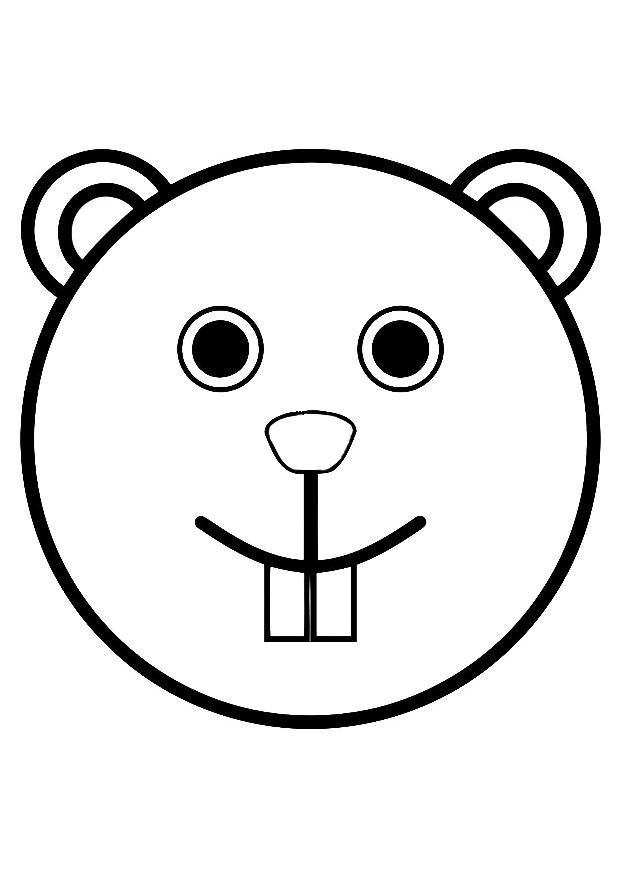 Coloring page beaver's head