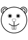 Coloring pages beaver's head