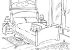 Coloring page bedroom