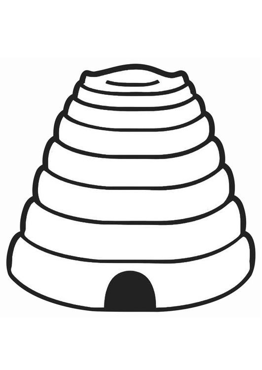 Coloring page beehive