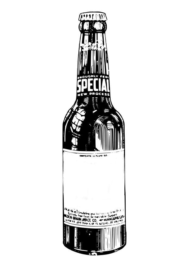 Coloring page beer bottle