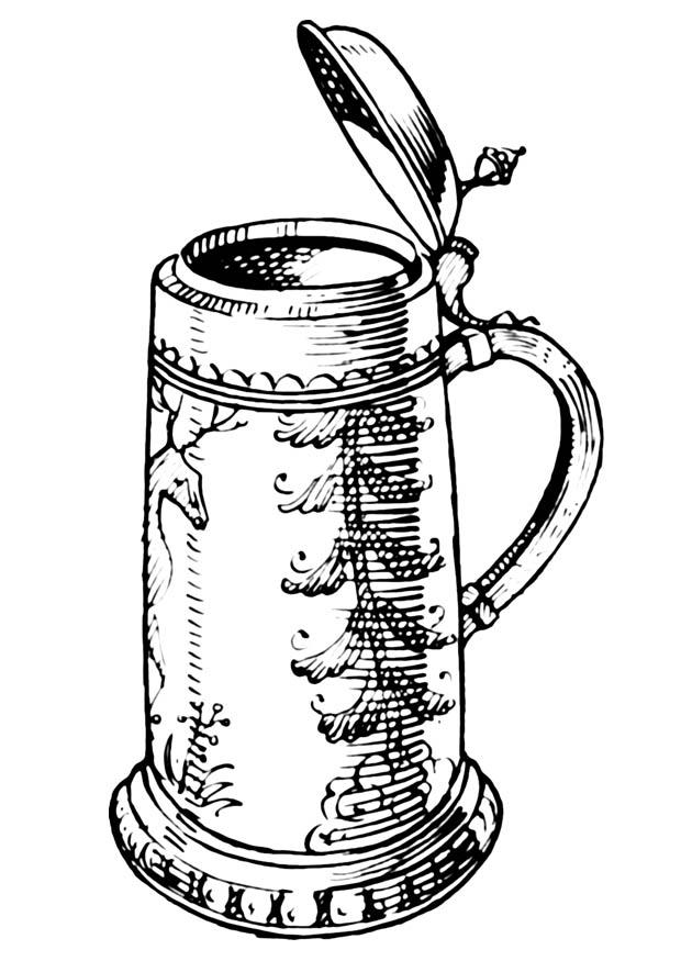 Coloring page beer jug