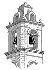 Coloring page bell tower - belfry