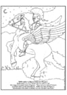 Coloring pages Bellerephon and Pegasus