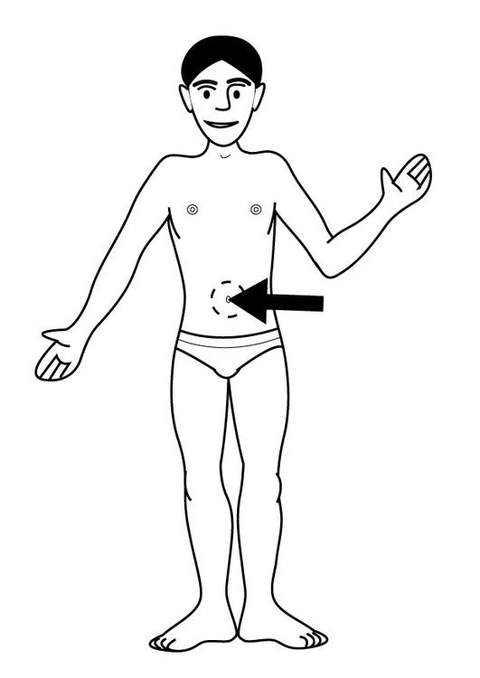 Coloring page belly button