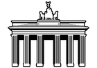 Coloring pages Berlin - Brandenburg gate