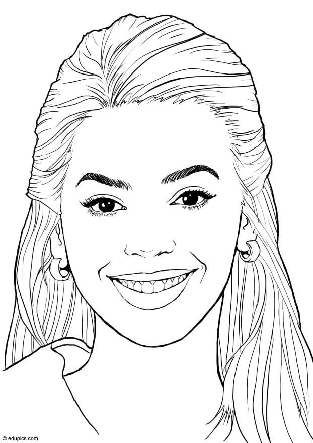 Coloring page Beyonce Knowles