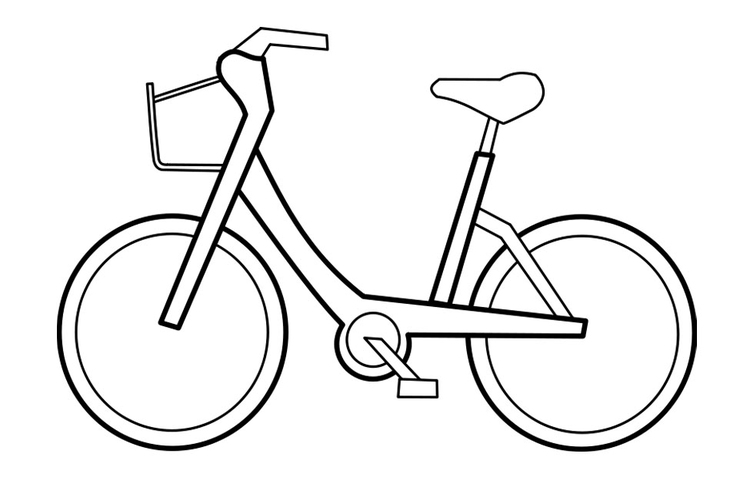 Coloring page bicycle