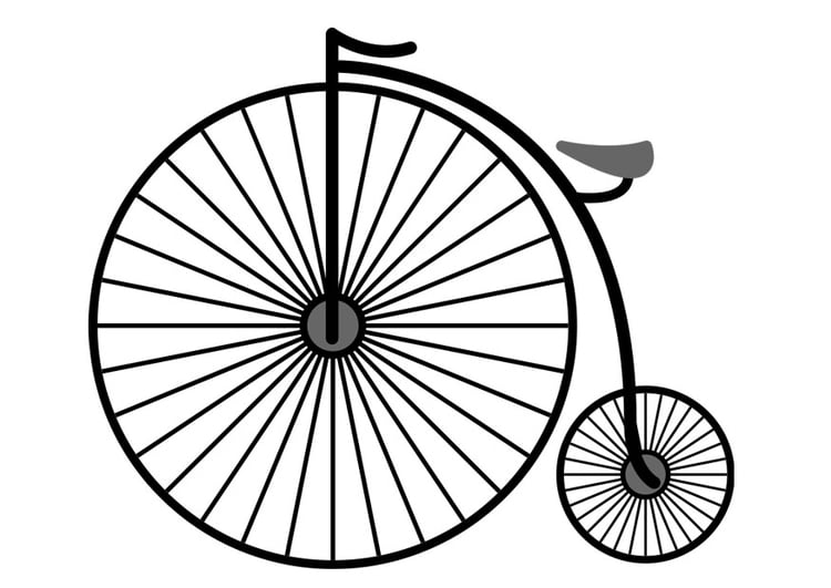 Coloring page bicycle