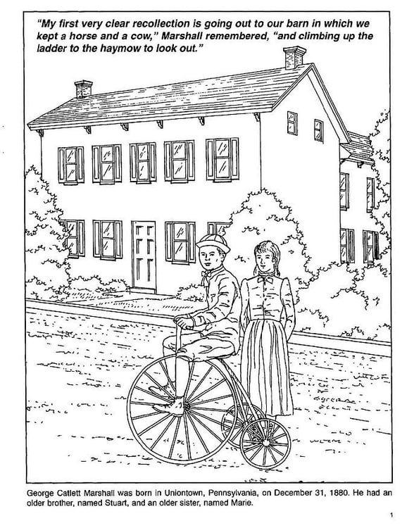 Coloring page bicycle