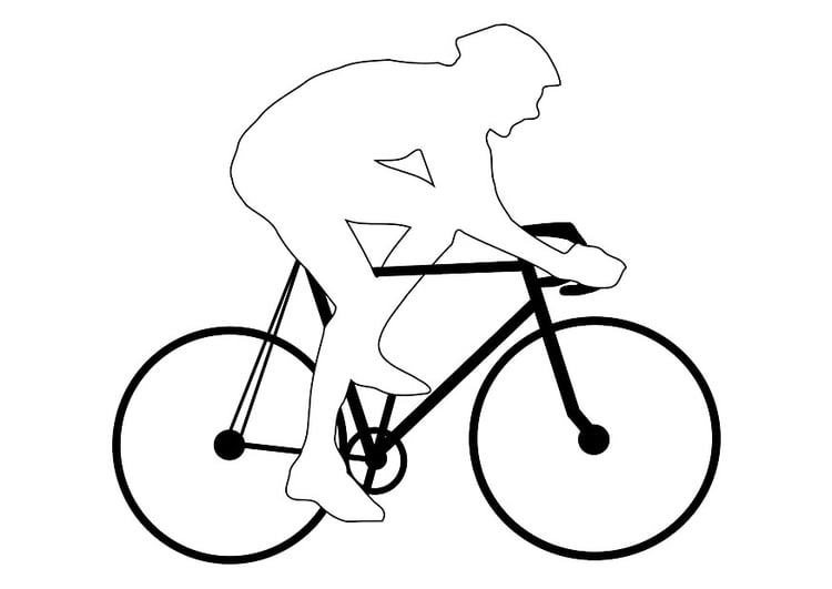 Coloring page bicycle racing