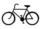 Coloring pages bicycle silouette