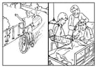 Coloring page bike safety