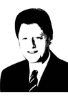 Coloring page Bill Clinton