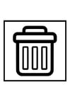 Coloring page bin