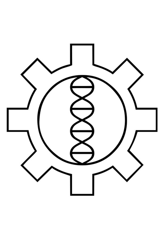 Coloring page biohacking gen technique