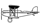 Coloring page biplane