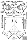 Coloring page bird mask