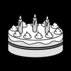 Coloring pages birthday cake