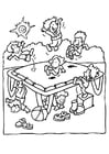 Coloring page birthday party