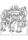Coloring pages birthday party