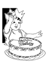 Coloring page birthday