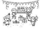 Coloring page birthday