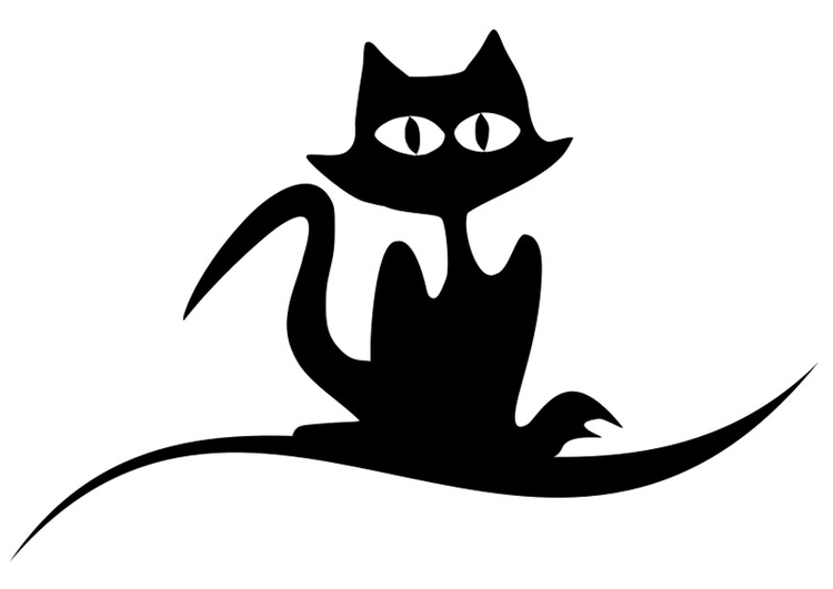 Coloring Page black cat - free printable coloring pages - Img 19726