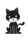 coloring-page Black Cat