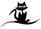 Coloring pages black cat