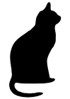 coloring-page black cat