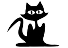 coloring-page black cat