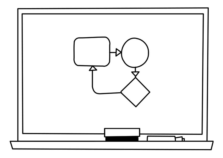 Coloring page blackboard