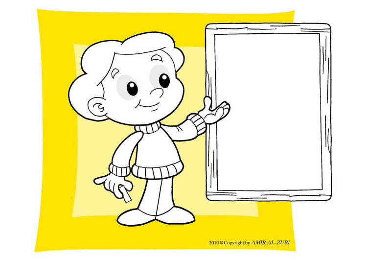 Coloring page blackboard