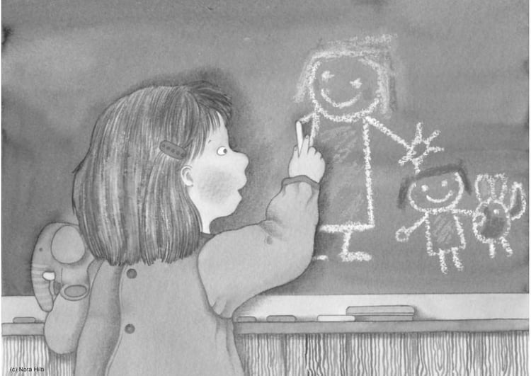 Coloring page blackboard