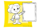 Coloring page blackboard