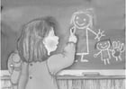 Coloring page blackboard